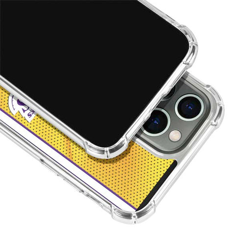 NBA Los Angeles Lakers Home Jersey iPhone 15 Pro Clear Case