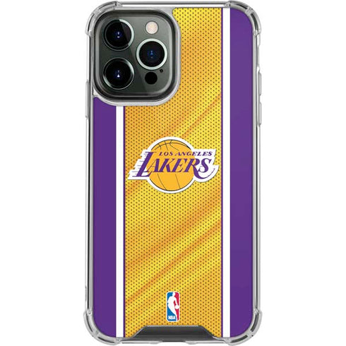 NBA Los Angeles Lakers Home Jersey iPhone 15 Pro Max Clear Case