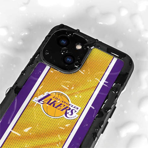 NBA Los Angeles Lakers Home Jersey iPhone 15 Plus Waterproof Case