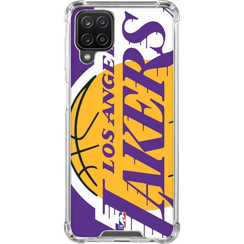 NBA Los Angeles Lakers Large Logo Galaxy A12 Clear Case