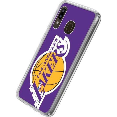 NBA Los Angeles Lakers Large Logo Galaxy A20 Clear Case