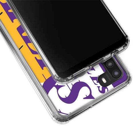 NBA Los Angeles Lakers Large Logo Galaxy A21 Clear Case
