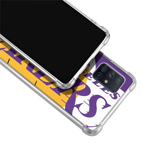 NBA Los Angeles Lakers Large Logo Galaxy A71 5G Clear Case