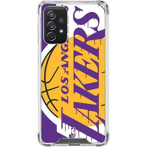 NBA Los Angeles Lakers Large Logo Galaxy A72 5G Clear Case