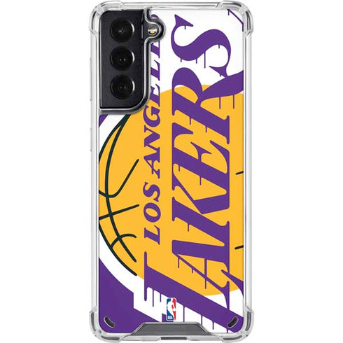 NBA Los Angeles Lakers Large Logo Galaxy S21 5G Clear Case