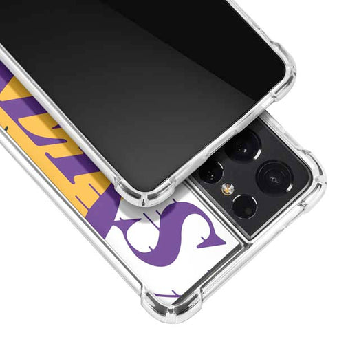NBA Los Angeles Lakers Large Logo Galaxy S21 Ultra 5G Clear Case