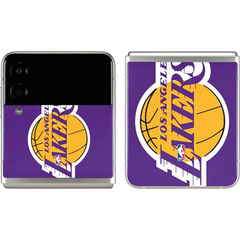 NBA Los Angeles Lakers Large Logo Galaxy Z Flip3 5G Skin