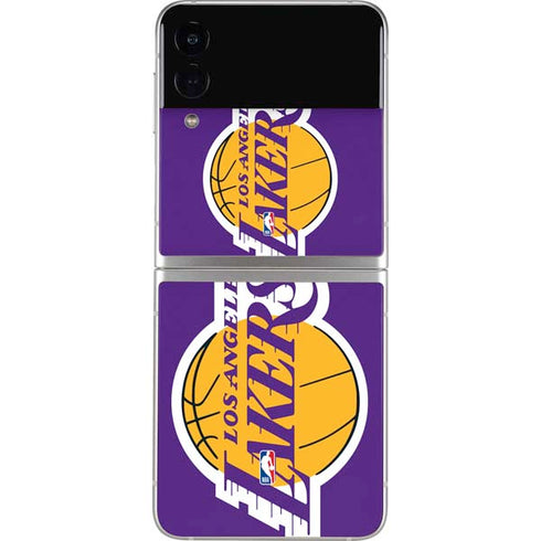 NBA Los Angeles Lakers Large Logo Galaxy Z Flip3 5G Skin