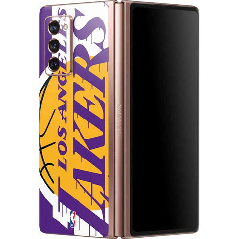 NBA Los Angeles Lakers Large Logo Galaxy Z Fold2 5G Skin