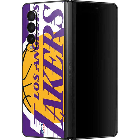 NBA Los Angeles Lakers Large Logo Galaxy Z Fold3 5G Skin