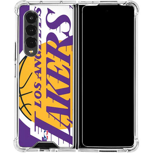 NBA Los Angeles Lakers Large Logo Galaxy Z Fold4 5G Clear Case