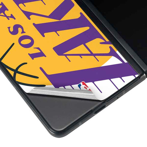 NBA Los Angeles Lakers Large Logo Galaxy Z Fold4 5G Skin