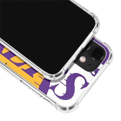 NBA Los Angeles Lakers Large Logo iPhone 12 Clear Case