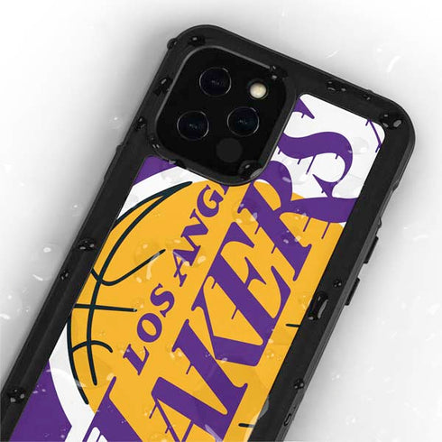 NBA Los Angeles Lakers Large Logo iPhone 12 Pro Waterproof Case