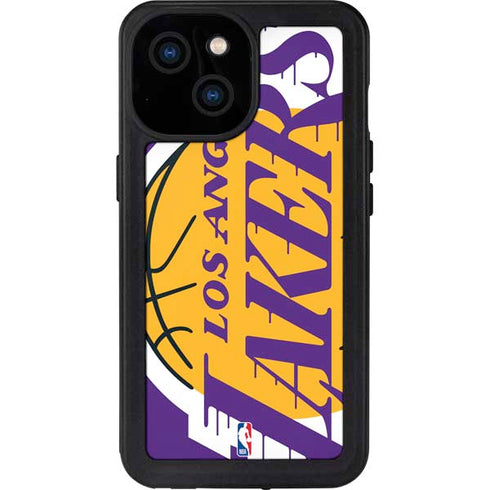 NBA Los Angeles Lakers Large Logo iPhone 13 Mini Waterproof Case