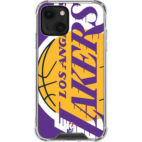 NBA Los Angeles Lakers Large Logo iPhone 14 Plus Clear Case