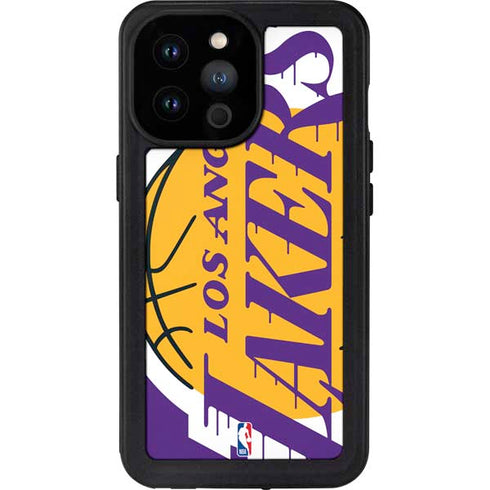 NBA Los Angeles Lakers Large Logo iPhone 14 Pro Max Waterproof Case