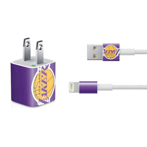 NBA Los Angeles Lakers Large Logo iPhone Charger (5W USB) Skin