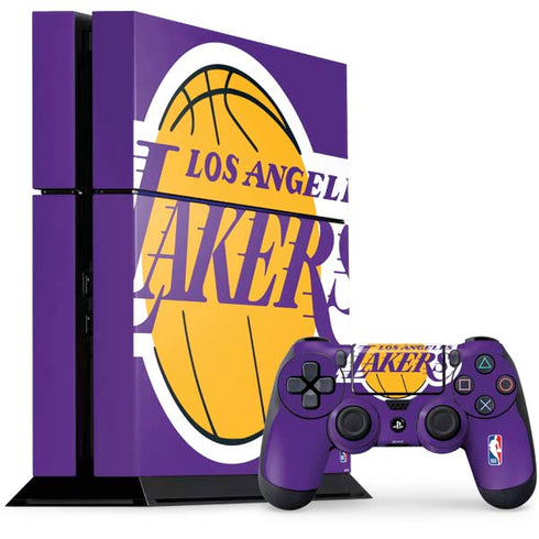 NBA Los Angeles Lakers Large Logo PS4 Console and Controller Bundle Skin