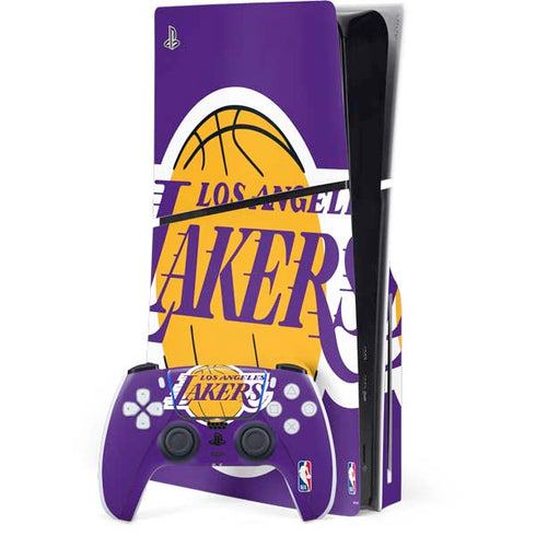NBA Los Angeles Lakers Large Logo PS5 Slim Disk Bundle Skin