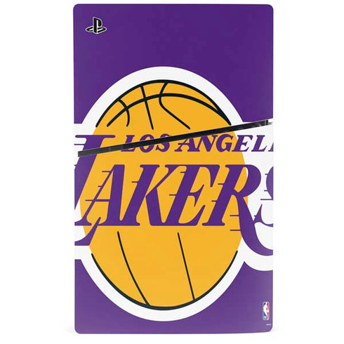 NBA Los Angeles Lakers Large Logo PS5 Slim Disk Console Skin