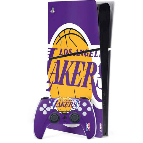 NBA Los Angeles Lakers Large Logo PS5 Slim Digital Edition Console Skin