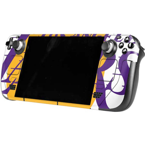 NBA Los Angeles Lakers Large Logo Steam Deck Handheld Gaming Computer Skin