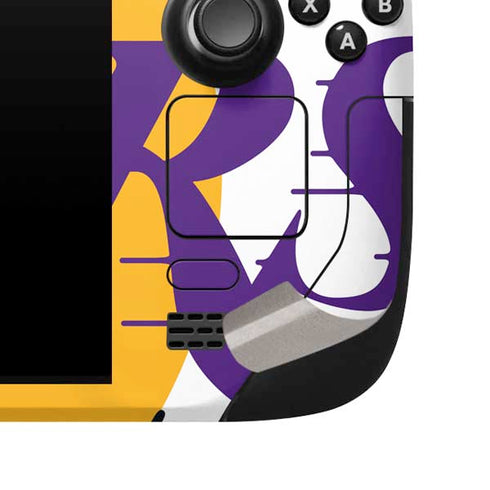 NBA Los Angeles Lakers Large Logo Steam Deck Handheld Gaming Computer Skin