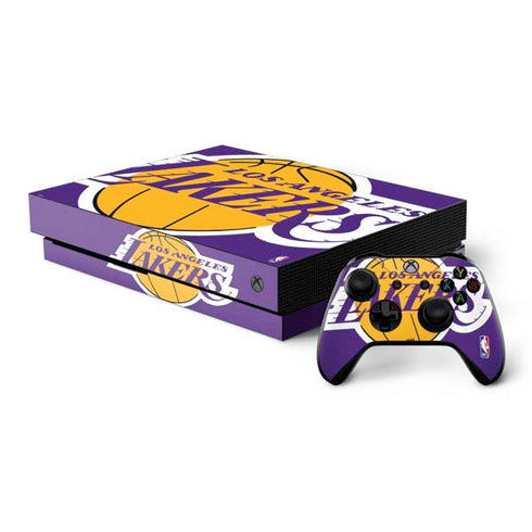NBA Los Angeles Lakers Large Logo Xbox One X Bundle Skin