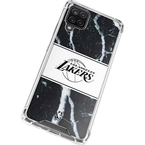 NBA Los Angeles Lakers Marble Galaxy A12 Clear Case