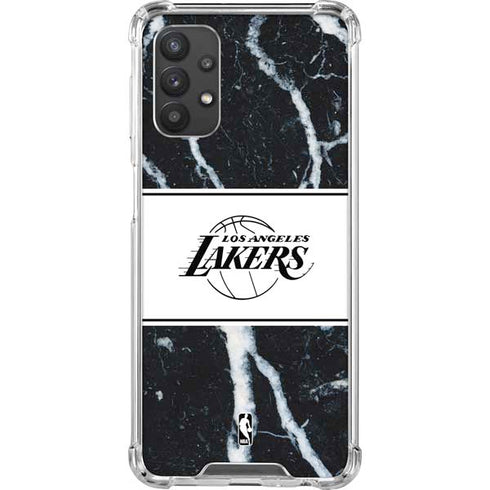 NBA Los Angeles Lakers Marble Galaxy A32 5G Clear Case