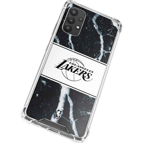 NBA Los Angeles Lakers Marble Galaxy A32 5G Clear Case