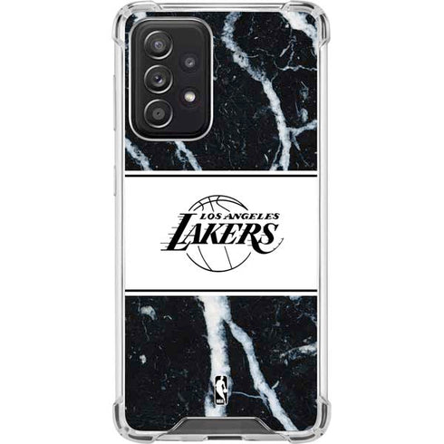 NBA Los Angeles Lakers Marble Galaxy A52 5G Clear Case