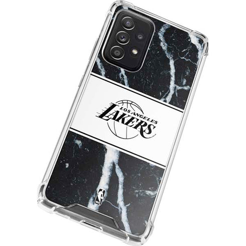 NBA Los Angeles Lakers Marble Galaxy A52 5G Clear Case