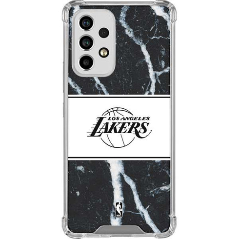 NBA Los Angeles Lakers Marble Galaxy A53 5G Clear Case