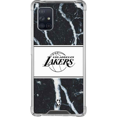 NBA Los Angeles Lakers Marble Galaxy A71 5G Clear Case