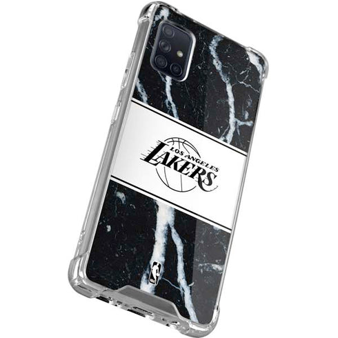 NBA Los Angeles Lakers Marble Galaxy A71 5G Clear Case