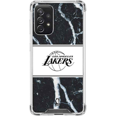 NBA Los Angeles Lakers Marble Galaxy A72 5G Clear Case