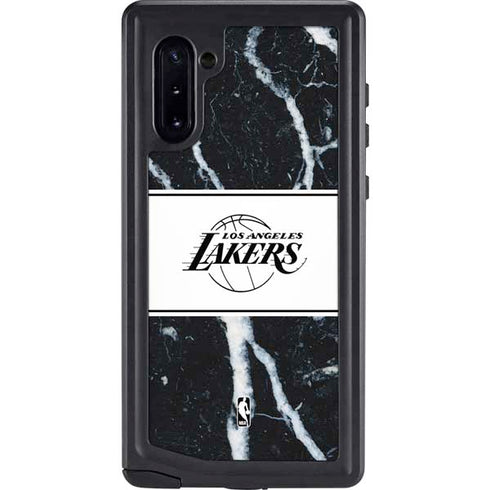 NBA Los Angeles Lakers Marble Galaxy Note 10 Waterproof Case