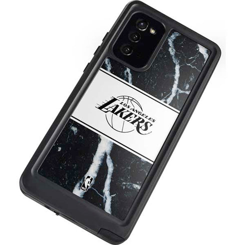 NBA Los Angeles Lakers Marble Galaxy Note20 5G Waterproof Case