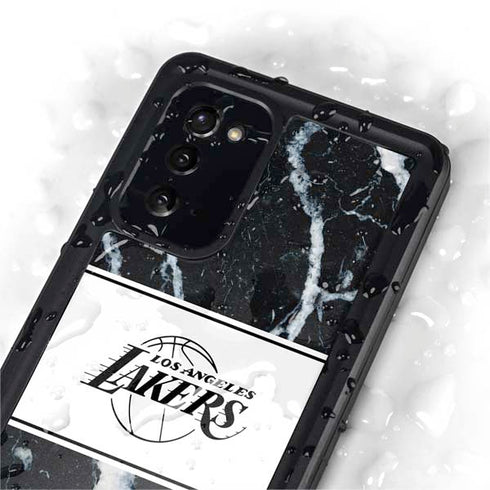 NBA Los Angeles Lakers Marble Galaxy Note20 5G Waterproof Case