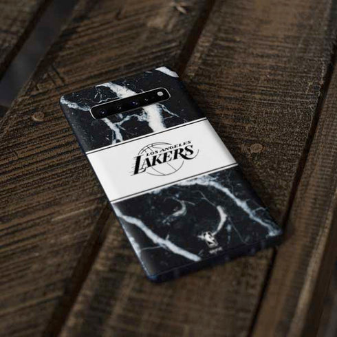 NBA Los Angeles Lakers Marble Galaxy S10 Skin