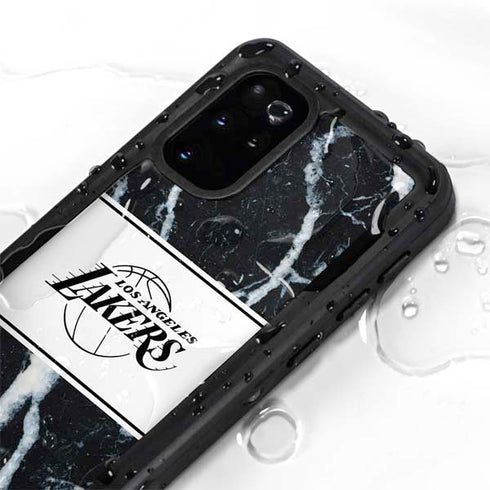 NBA Los Angeles Lakers Marble Galaxy S20 Plus Waterproof Case