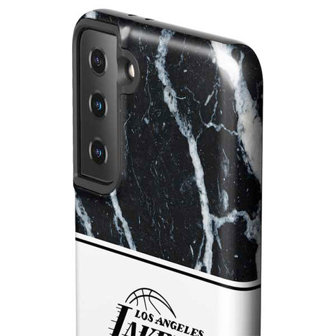NBA Los Angeles Lakers Marble Galaxy S21 FE Pro Case