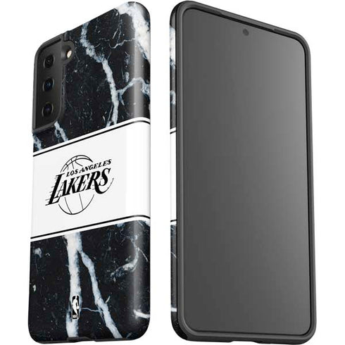 NBA Los Angeles Lakers Marble Galaxy S21 FE Pro Case