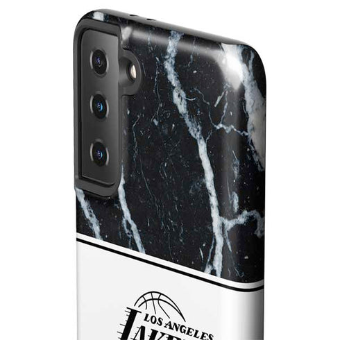 NBA Los Angeles Lakers Marble Galaxy S21 Plus 5G Pro Case