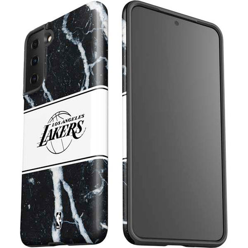 NBA Los Angeles Lakers Marble Galaxy S21 Plus 5G Pro Case