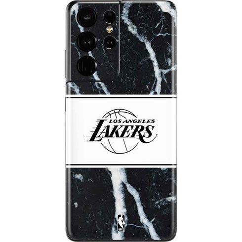 NBA Los Angeles Lakers Marble Galaxy S21 Ultra 5G Skin