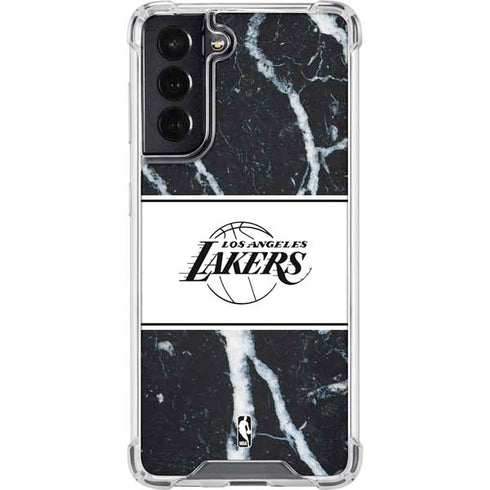 NBA Los Angeles Lakers Marble Galaxy S22 Clear Case