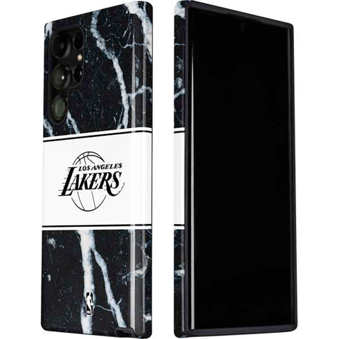 NBA Los Angeles Lakers Marble Galaxy S22 Ultra Pro Case